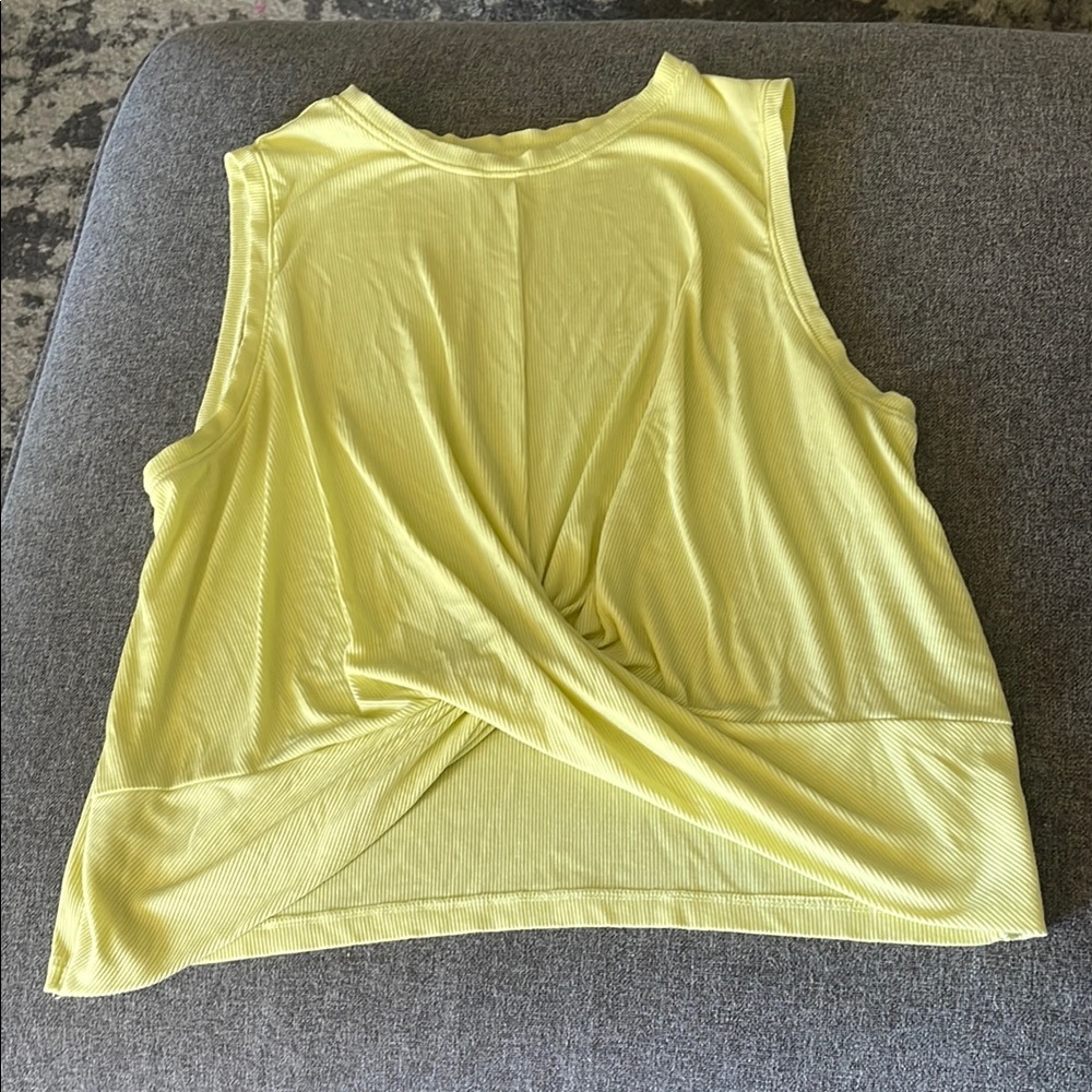 Yellow Sleeveless Twist Top